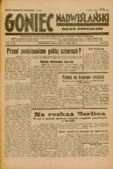 Goniec Nadwiślański: Głos Pomorski: Niezależne pismo poranne, poświęcone sprawom stanu średniego 1933.05.24 R.9 Nr119