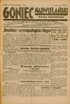 Goniec Nadwiślański: Głos Pomorski: Niezależne pismo poranne, poświęcone sprawom stanu średniego 1933.05.25 R.9 Nr120