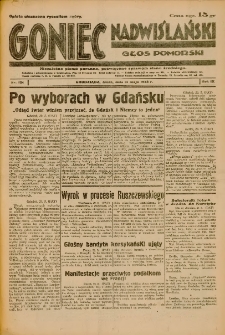 Goniec Nadwiślański: Głos Pomorski: Niezależne pismo poranne, poświęcone sprawom stanu średniego 1933.05.31 R.9 Nr124