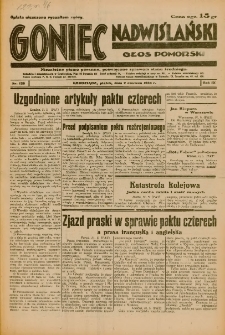 Goniec Nadwiślański: Głos Pomorski: Niezależne pismo poranne, poświęcone sprawom stanu średniego 1933.06.02 R.9 Nr126