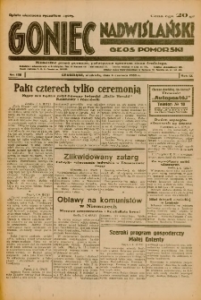 Goniec Nadwiślański: Głos Pomorski: Niezależne pismo poranne, poświęcone sprawom stanu średniego 1933.06.04 R.9 Nr128