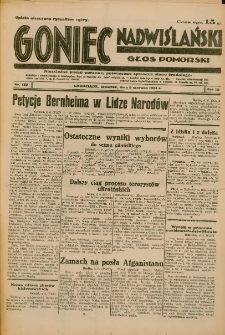 Goniec Nadwiślański: Głos Pomorski: Niezależne pismo poranne, poświęcone sprawom stanu średniego 1933.06.08 R.9 Nr130
