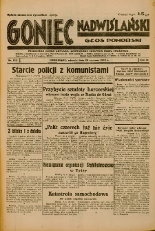 Goniec Nadwiślański: Głos Pomorski: Niezależne pismo poranne, poświęcone sprawom stanu średniego 1933.06.20 R.9 Nr139