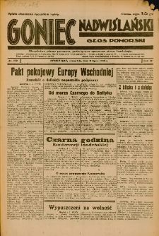 Goniec Nadwiślański: Głos Pomorski: Niezależne pismo poranne, poświęcone sprawom stanu średniego 1933.07.06 R.9 Nr152