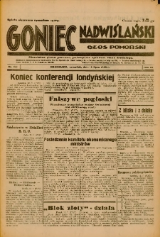 Goniec Nadwiślański: Głos Pomorski: Niezależne pismo poranne, poświęcone sprawom stanu średniego 1933.07.13 R.9 Nr158