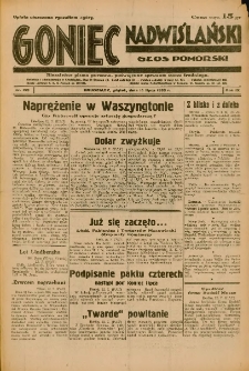 Goniec Nadwiślański: Głos Pomorski: Niezależne pismo poranne, poświęcone sprawom stanu średniego 1933.07.14 R.9 Nr159