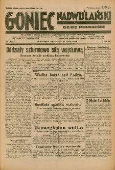 Goniec Nadwiślański: Głos Pomorski: Niezależne pismo poranne, poświęcone sprawom stanu średniego 1933.07.25 R.9 Nr168