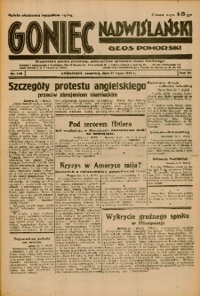 Goniec Nadwiślański: Głos Pomorski: Niezależne pismo poranne, poświęcone sprawom stanu średniego 1933.07.27 R.9 Nr170