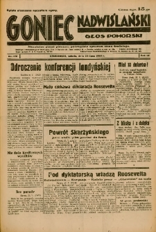 Goniec Nadwiślański: Głos Pomorski: Niezależne pismo poranne, poświęcone sprawom stanu średniego 1933.07.29 R.9 Nr172