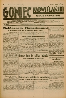 Goniec Nadwiślański: Głos Pomorski: Niezależne pismo poranne, poświęcone sprawom stanu średniego 1933.08.10 R.9 Nr182
