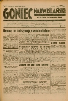 Goniec Nadwiślański: Głos Pomorski: Niezależne pismo poranne, poświęcone sprawom stanu średniego 1933.08.13 R.9 Nr185