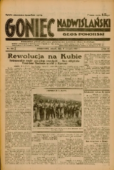 Goniec Nadwiślański: Głos Pomorski: Niezależne pismo poranne, poświęcone sprawom stanu średniego 1933.08.15 R.9 Nr186