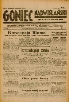 Goniec Nadwiślański: Głos Pomorski: Niezależne pismo poranne, poświęcone sprawom stanu średniego 1933.08.26 R.9 Nr195