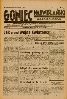 Goniec Nadwiślański: Głos Pomorski: Niezależne pismo poranne, poświęcone sprawom stanu średniego 1933.08.29 R.9 Nr197