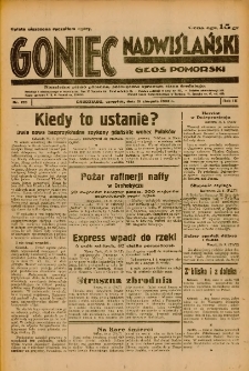 Goniec Nadwiślański: Głos Pomorski: Niezależne pismo poranne, poświęcone sprawom stanu średniego 1933.08.31 R.9 Nr199