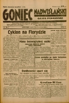 Goniec Nadwiślański: Głos Pomorski: Niezależne pismo poranne, poświęcone sprawom stanu średniego 1933.09.06 R.9 Nr204