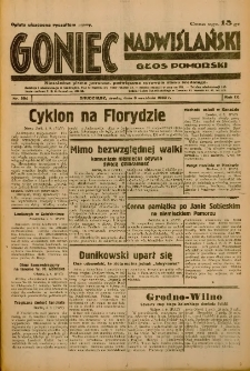 Goniec Nadwiślański: Głos Pomorski: Niezależne pismo poranne, poświęcone sprawom stanu średniego 1933.09.06 R.9 Nr204