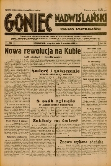 Goniec Nadwiślański: Głos Pomorski: Niezależne pismo poranne, poświęcone sprawom stanu średniego 1933.09.07 R.9 Nr205