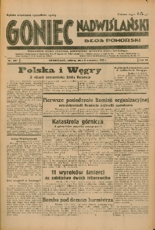 Goniec Nadwiślański: Głos Pomorski: Niezależne pismo poranne, poświęcone sprawom stanu średniego 1933.09.09 R.9 Nr207