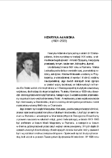 Wspomnienie pośmiertne - Henryka Adamska (1931-2022). Pamiętnik Biblioteki K&oacute;rnickiej. Z.39