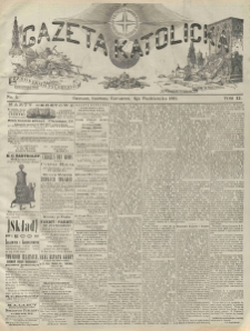 Gazeta Katolicka : czasopismo tygodniowe poświęcone interesom polskim w Ameryce. 1881.10.06 T.11 No.5