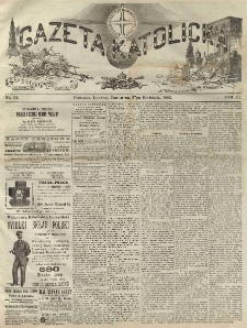 Gazeta Katolicka : czasopismo tygodniowe poświęcone interesom polskim w Ameryce. 1882.04.27 T.11 No.34