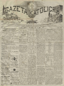Gazeta Katolicka : czasopismo tygodniowe poświęcone interesom polskim w Ameryce. 1883.08.23 T.12 No.51