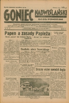 Goniec Nadwiślański: Głos Pomorski: Niezależne pismo poranne, poświęcone sprawom stanu średniego 1934.01.16 R.10 Nr11