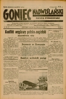 Goniec Nadwiślański: Głos Pomorski: Niezależne pismo poranne, poświęcone sprawom stanu średniego 1934.01.20 R.10 Nr15