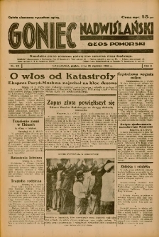 Goniec Nadwiślański: Głos Pomorski: Niezależne pismo poranne, poświęcone sprawom stanu średniego 1934.01.26 R.10 Nr20