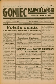 Goniec Nadwiślański: Głos Pomorski: Niezależne pismo poranne, poświęcone sprawom stanu średniego 1934.01.30 R.10 Nr23