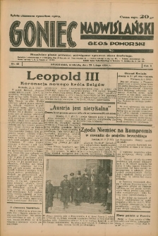 Goniec Nadwiślański: Głos Pomorski: Niezależne pismo poranne, poświęcone sprawom stanu średniego 1934.02.25 R.10 Nr45