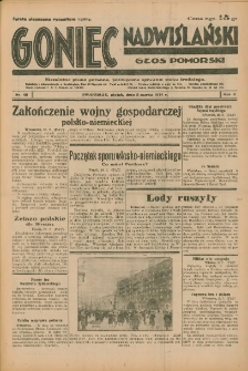 Goniec Nadwiślański: Głos Pomorski: Niezależne pismo poranne, poświęcone sprawom stanu średniego 1934.03.02 R.10 Nr49
