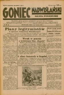 Goniec Nadwiślański: Głos Pomorski: Niezależne pismo poranne, poświęcone sprawom stanu średniego 1934.03.07 R.10 Nr53
