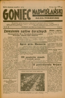 Goniec Nadwiślański: Głos Pomorski: Niezależne pismo poranne, poświęcone sprawom stanu średniego 1934.03.08 R.10 Nr54