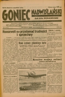 Goniec Nadwiślański: Głos Pomorski: Niezależne pismo poranne, poświęcone sprawom stanu średniego 1934.03.09 R.10 Nr55