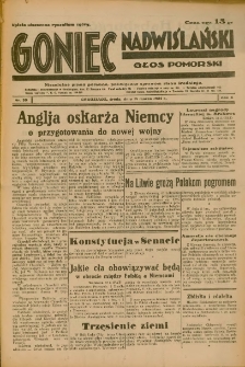 Goniec Nadwiślański: Głos Pomorski: Niezależne pismo poranne, poświęcone sprawom stanu średniego 1934.03.14 R.10 Nr59