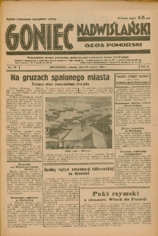 Goniec Nadwiślański: Głos Pomorski: Niezależne pismo poranne, poświęcone sprawom stanu średniego 1934.03.27 R.10 Nr70