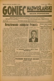 Goniec Nadwiślański: Głos Pomorski: Niezależne pismo poranne, poświęcone sprawom stanu średniego 1934.03.31 R.10 Nr74