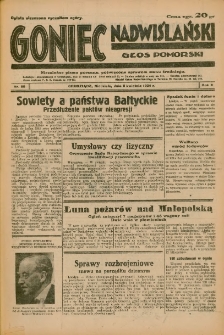 Goniec Nadwiślański: Głos Pomorski: Niezależne pismo poranne, poświęcone sprawom stanu średniego 1934.04.08 R.10 Nr80