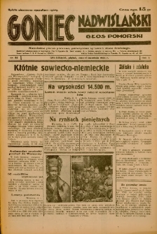 Goniec Nadwiślański: Głos Pomorski: Niezależne pismo poranne, poświęcone sprawom stanu średniego 1934.04.13 R.10 Nr84