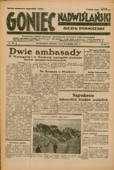 Goniec Nadwiślański: Głos Pomorski: Niezależne pismo poranne, poświęcone sprawom stanu średniego 1934.04.15 R.10 Nr86