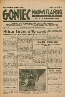 Goniec Nadwiślański: Głos Pomorski: Niezależne pismo poranne, poświęcone sprawom stanu średniego 1934.04.24 R.10 Nr93
