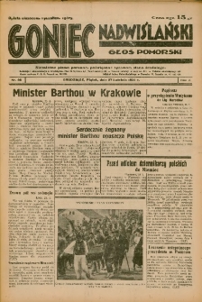 Goniec Nadwiślański: Głos Pomorski: Niezależne pismo poranne, poświęcone sprawom stanu średniego 1934.04.27 R.10 Nr96