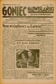 Goniec Nadwiślański: Głos Pomorski: Niezależne pismo poranne, poświęcone sprawom stanu średniego 1934.05.18 R.10 Nr112