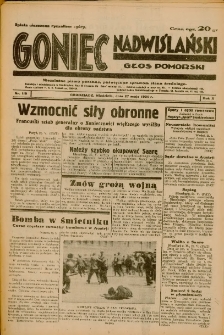 Goniec Nadwiślański: Głos Pomorski: Niezależne pismo poranne, poświęcone sprawom stanu średniego 1934.05.27 R.10 Nr119