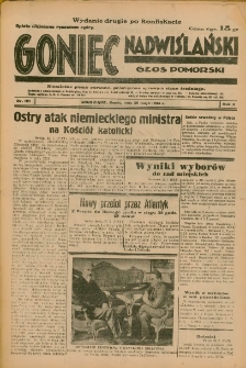 Goniec Nadwiślański: Głos Pomorski: Niezależne pismo poranne, poświęcone sprawom stanu średniego 1934.05.30 R.10 Nr121