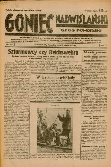 Goniec Nadwiślański: Głos Pomorski: Niezależne pismo poranne, poświęcone sprawom stanu średniego 1934.05.31 R.10 Nr122