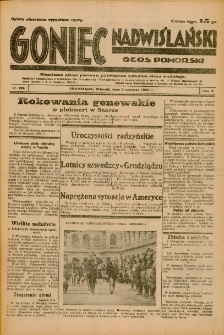 Goniec Nadwiślański: Głos Pomorski: Niezależne pismo poranne, poświęcone sprawom stanu średniego 1934.06.05 R.10 Nr125