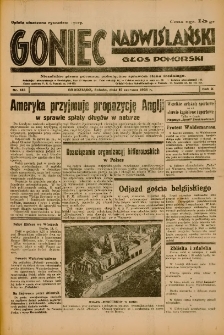 Goniec Nadwiślański: Głos Pomorski: Niezależne pismo poranne, poświęcone sprawom stanu średniego 1934.06.16 R.10 Nr135